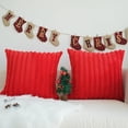 thumbnail image 3 of Fundas de almohada decorativas JOJUSIS de piel sintética roja de 45 x 45 cm, paquete de 2, 3 of 7