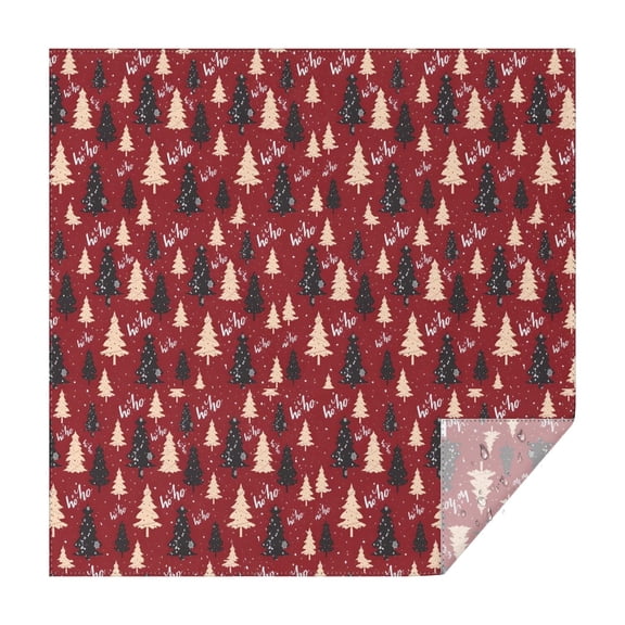 Red Christmas Tree Pattern Square Tablecloth,Waterproof Square Table Cover,Wipeable Spillproof Washable Table Cover for Home Kitchen Party Decor 42"X42"(107x107cm)
