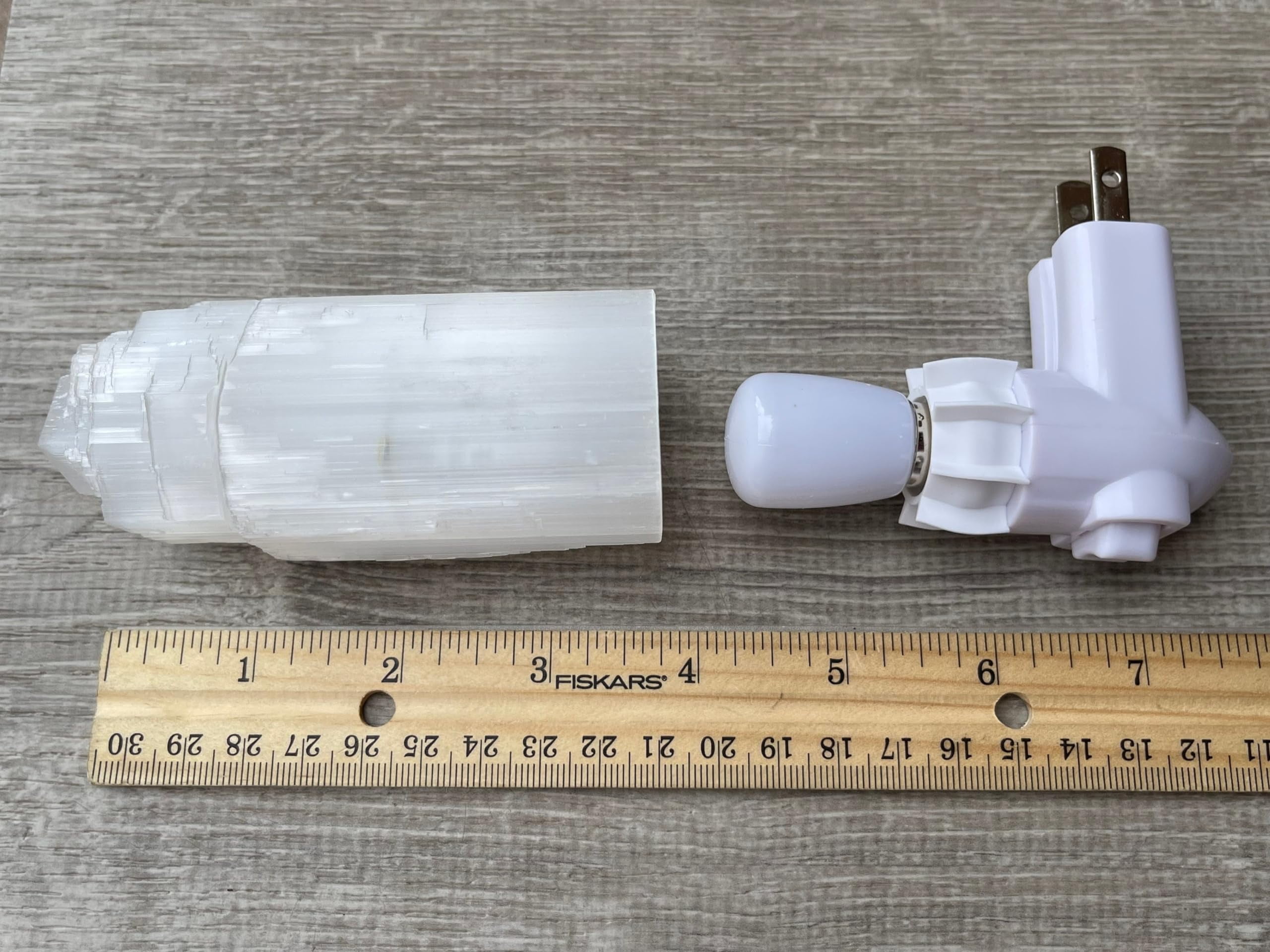 Selenite Iceberg Night Light, Selenite Crystal Nightlight Plugin, Selenite Skyscraper, Night Light Kids and Baby Nursery (2 Night Lights)