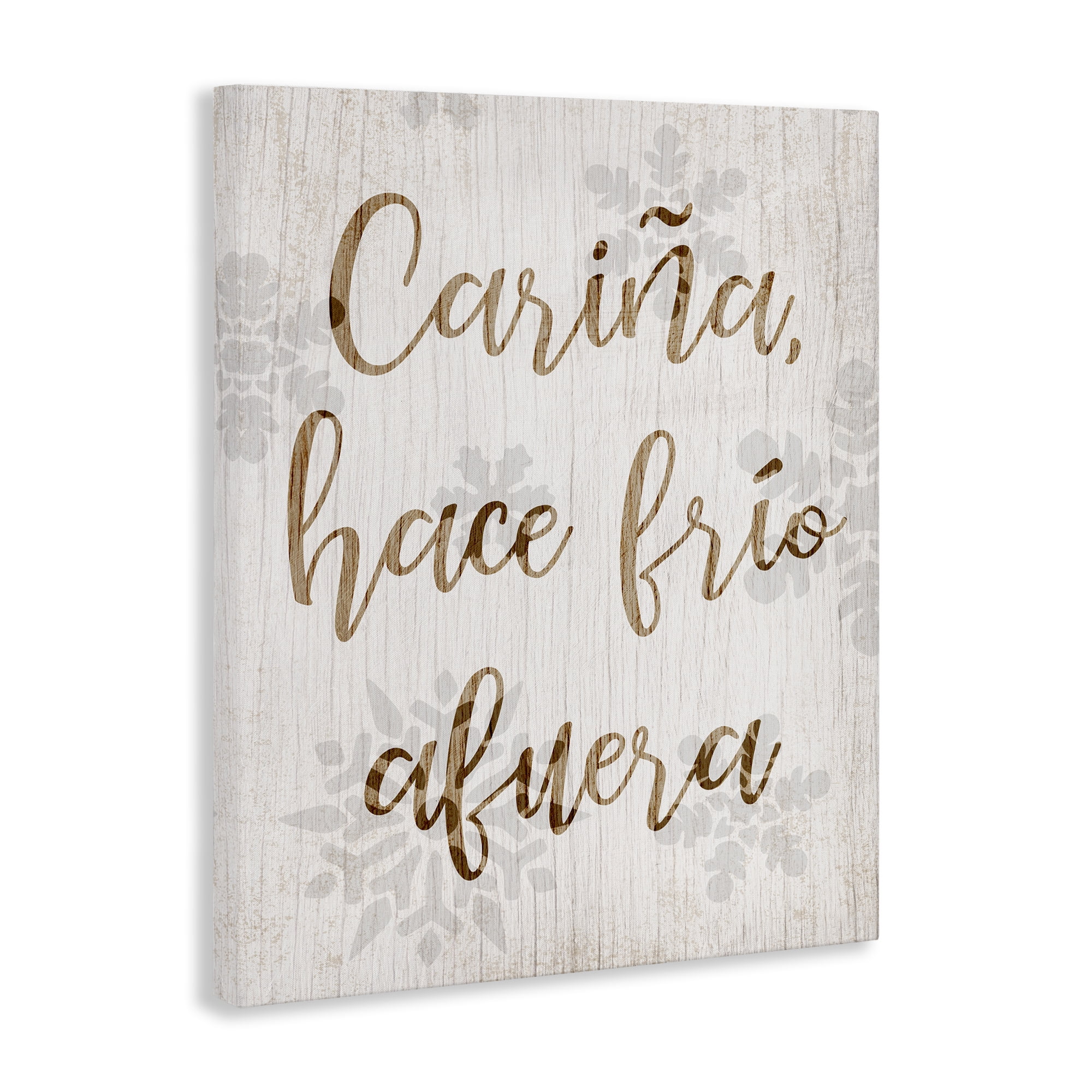 Stupell Industries Cariña Hace Frio Afuera Holiday Painting Wrapped Canvas Art Print Wall Art, 16 x 20