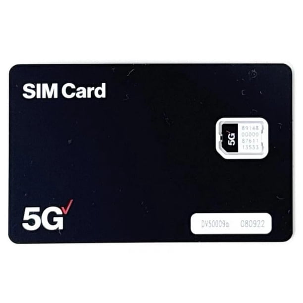 Tarjeta SIM 5G LTE de Verizon Wireless con NFC, tamaño nano