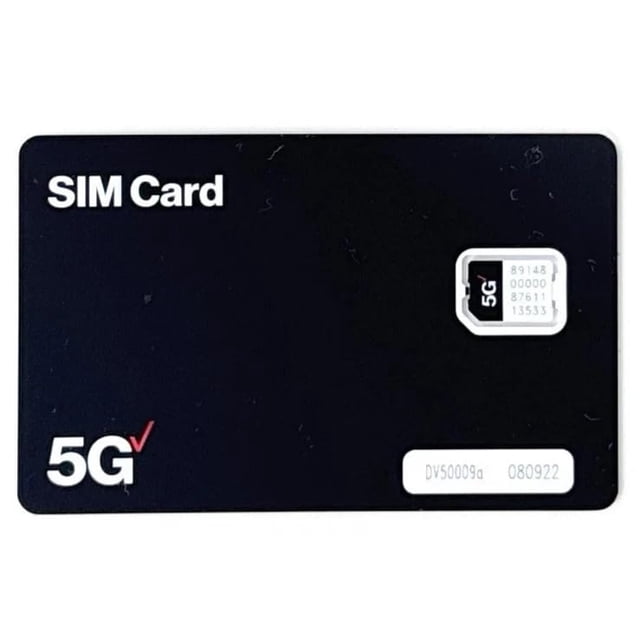 Tarjeta SIM 5G LTE de Verizon Wireless con NFC, tamaño nano