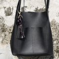 thumbnail image 2 of HSHDLDF Women Leather Tassels Keychain Car Circle Key Rings Gift Bag Hanging Buckle, 2 of 5