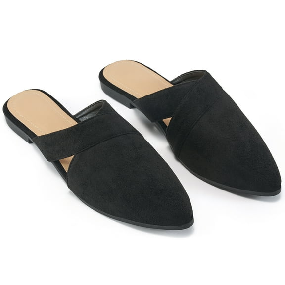 Women's Comfortable Fashion Elastic Ankle Straps Flats Shoes Office Flats Shoes Pointed Toe