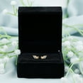 thumbnail image 5 of Rosec Jewels Lab Grown Diamond Leaf Earrings - EF-VS Quality Diamond Stud Earrings for Anniversary, 10K Yellow Gold, 5 of 7