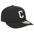 thumbnail image 3 of Men's New Era Black Cleveland Guardians Low Profile 59FIFTY Fitted Hat, 3 of 5