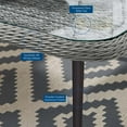 thumbnail image 2 of Modway Endeavor Square Rattan Outdoor Patio Coffee Table in Gray, 2 of 7