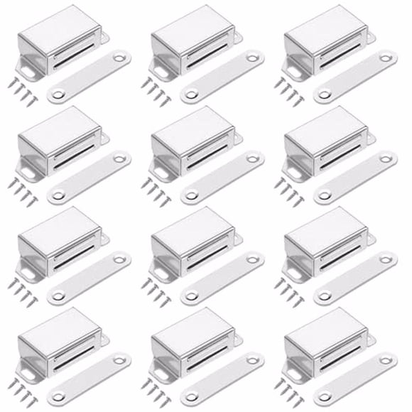 Matsuzay 12 unids/set de pestillo magnético para puerta de cocina de acero inoxidable, potente fuerza magnética duradera Decoración del hogar