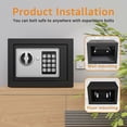 thumbnail image 5 of Safe Box Digital Electronic Security Keypad Mini Small Safes With Grey Safe And Lock Box For Home Office Travel Business Use, 0.236 Cubic Feet, 5 of 5