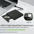 thumbnail image 2 of External DVD Drive USB 3.0 Portable Slim Optical Drive Burner Reader Player Tray Type Portable For For Laptop PC Computer ,Slim & Compact, 2 of 6