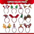 thumbnail image 2 of 12 Pack Christmas Headbands Headwear Accessories for Women Men Kids Christmas Parties Holiday (ONE SIZE FIT ALL), 2 of 5