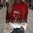 thumbnail image 2 of Kcodviy Chandail Décontracté de Noël pour Femmes, Col Rond, Manches Longues, Ample, 2 of 5