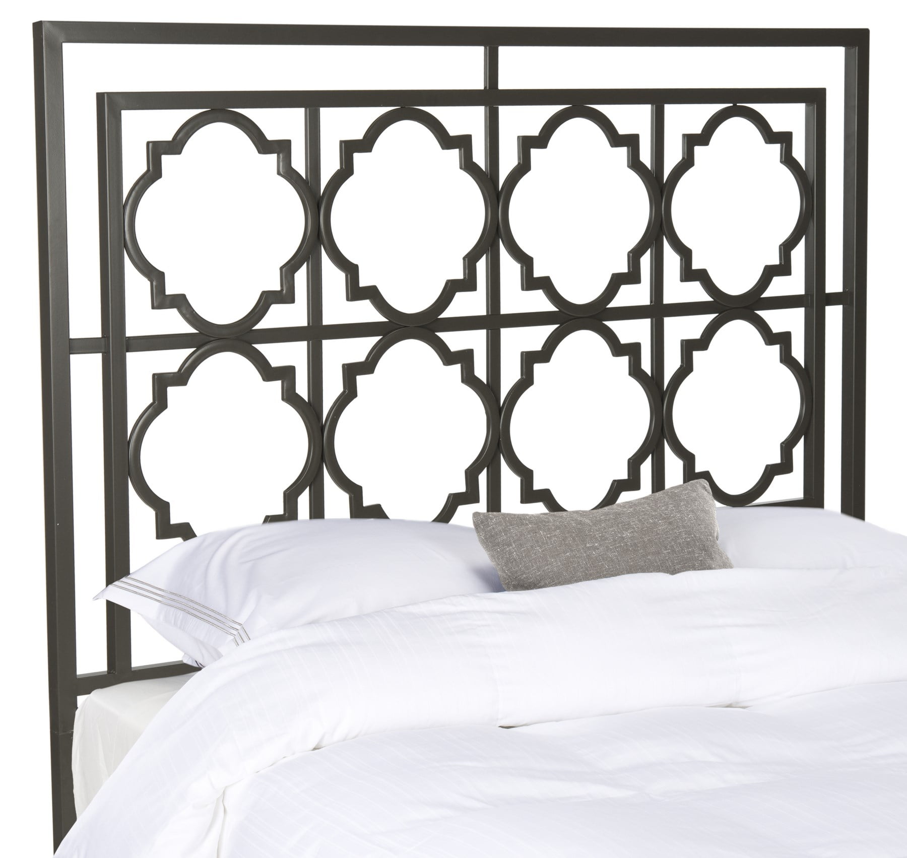 SAFAVIEH Silva Geometric Glam Metal Headboard, Queen, Gunmetal