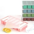 thumbnail image 4 of Silicone Food Freezer Tray Rectangular Ice-Cubes Mold 6Compartment, 4 of 8