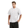 thumbnail image 4 of TOPTIE 2 Pack Veste de Chef à Manches Courtes Unisexe, Blanc Pur, 4 of 6