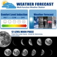 thumbnail image 3 of RelojEstación meteorológica inalámbrica Pronóstico del tiempo para interiores y exteriores con sensor Termómetro digital Higrómetro Monitor con reloj despertador Ajuste de fase lunar Luz de fondo Mod Irfora Reloj, 3 of 7