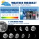 thumbnail image 3 of RelojEstación meteorológica inalámbrica Pronóstico del tiempo para interiores y exteriores con sensor Termómetro digital Higrómetro Monitor con reloj despertador Ajuste de fase lunar Luz de fondo Mod Irfora Reloj, 3 of 7