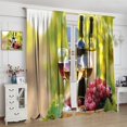 thumbnail image 4 of Wine Curtains, Delicious Wine On Barrels, Vineyard Rustic Harvest, Bedroom Living Room Kitchen Decor Curtains Set of 2, 42x63 Inches. Orange-Red, 4 of 6