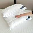 thumbnail image 5 of 2-Pack Luxury Hotel Collection Pillows: Ultra-Supportive for Deep Sleep & Neck, Resilient High-Loft Core, Hypoallergenic Plush Cover, Cooling & All-Season Comfort - Ideal Gift, 5 of 11