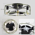 thumbnail image 5 of Aukfa Caged Ceiling Fans with Lights and Remote, 18.5" Low Profile Bladeless Caged Fan with 6 Speeds and Timing, 5 of 8