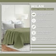 thumbnail image 6 of Superior Milan Cotton Textured Striped Woven Blanket, California King, Sage, 6 of 12