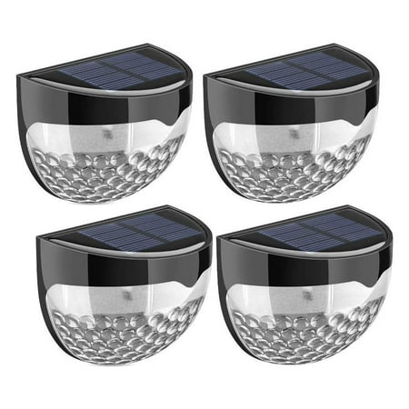 

4Pcs Solar Fence Lights 6LED Garden Light Waterproof Decorative Lamps