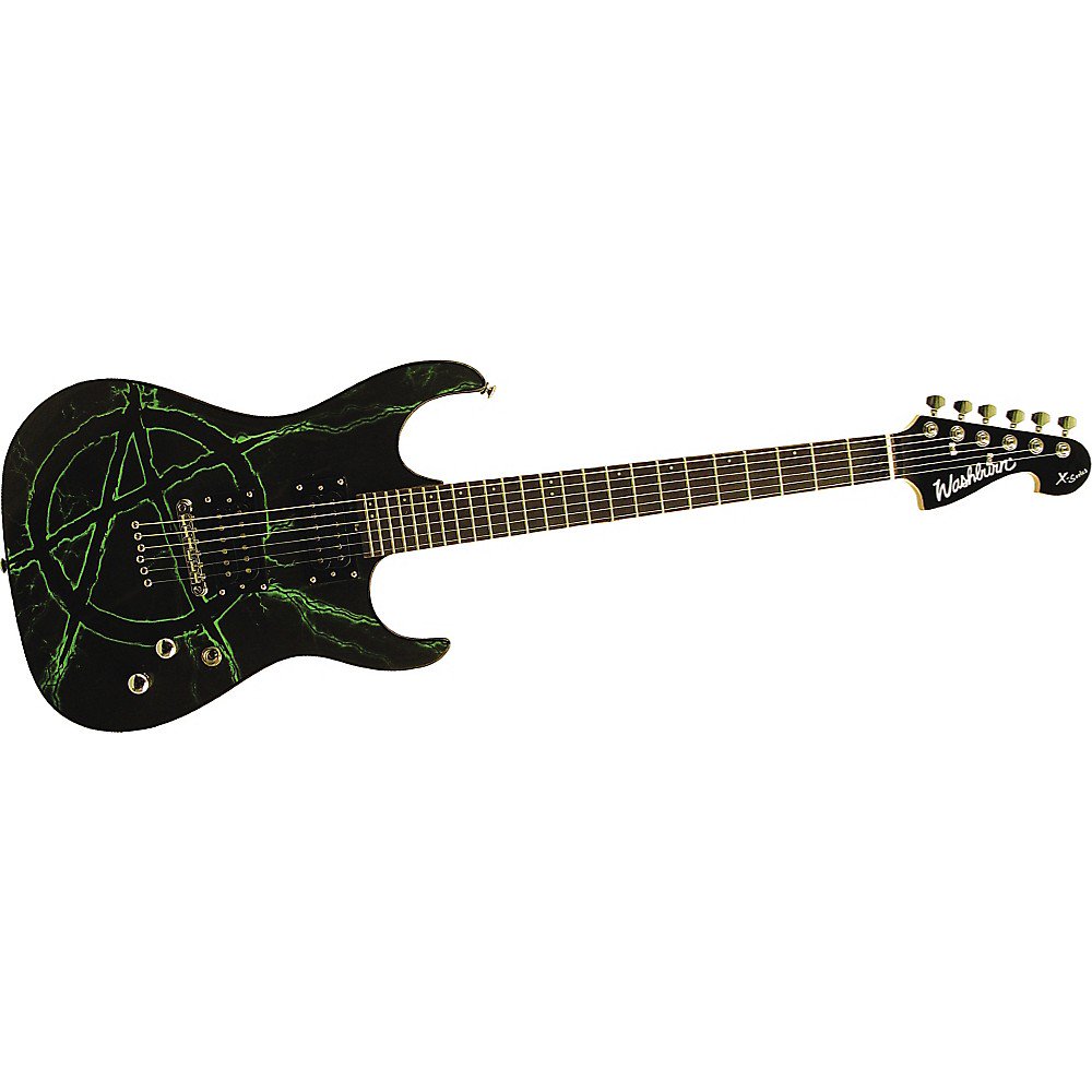 Washburn X Series Green Anarchy Electric Guitar Green Bolt Anarchy