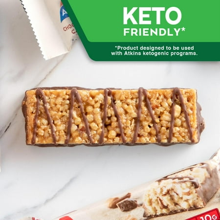 Atkins Protein Meal Bar, Chocolate Almond Caramel, Keto Friendly, 5 Count