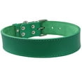 thumbnail image 3 of Genuine Leather Dog Collar Green 7 Colors (19"-22.5" Neck; 1.5 Wide), 3 of 3