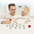 thumbnail image 4 of Duslogis 4 Sets Retro Metal Jacks and Ball Game-40 Pcs Gold and Silver Toned Jacks with 4 Red Rubber Bouncy Balls, Classic Game of Jacks for Party Favor, Game Prizes, Kids and Adult of All Ages, 4 of 7