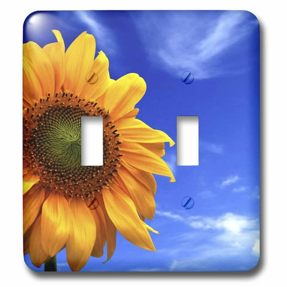 3dRose, Giant Sunflower Against The Blue Sky, double toggle switch