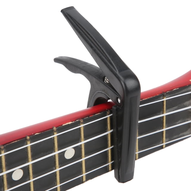Ukulélé Capo, Outil de Réglage à une Main Changement Rapide Capos à Serrage pour Instrument à Cordes Blanc, Rouge, Noir, Bleu Foncé, Rose