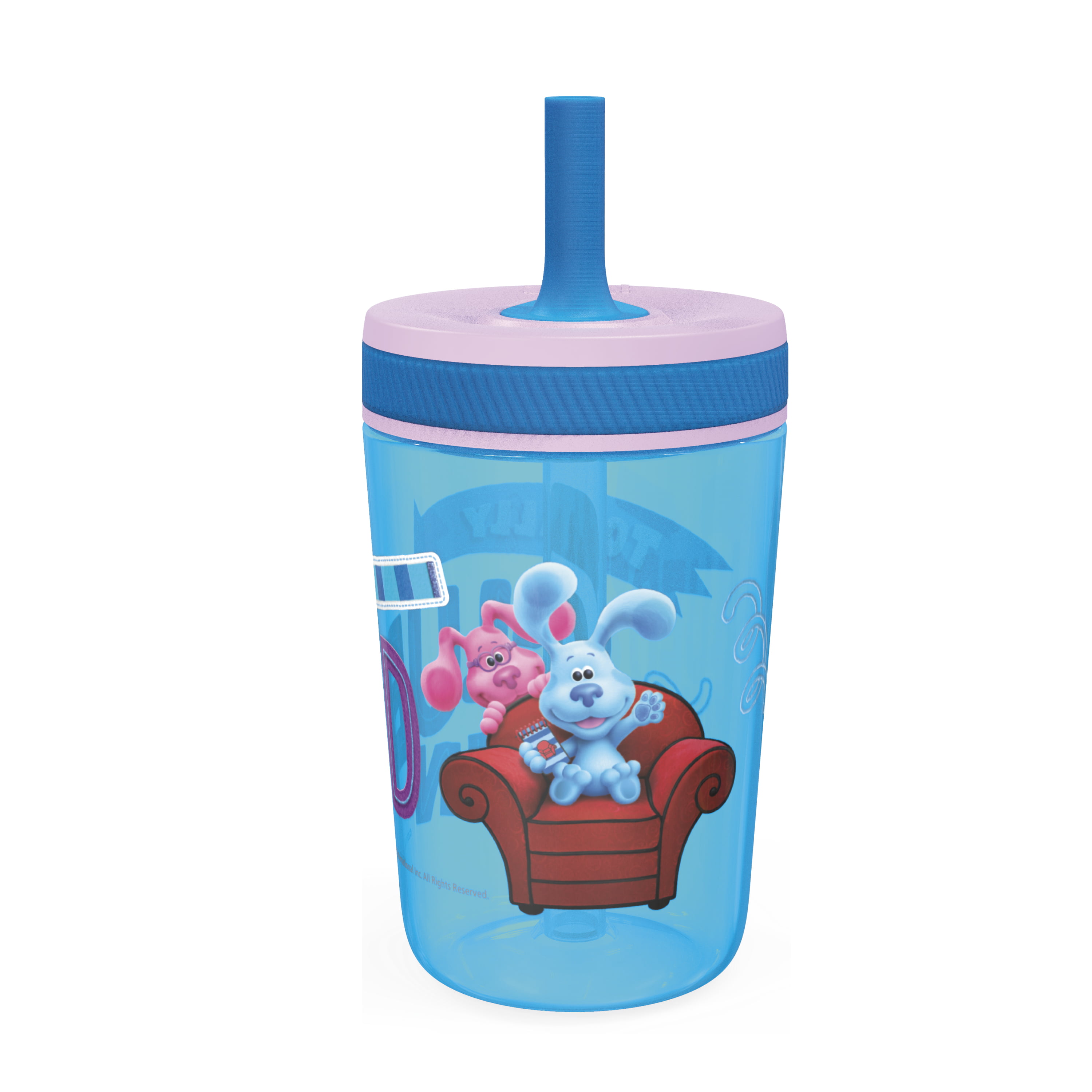 Zak Designs 15oz Bluey Kelso Tumbler Set, BPA-Free Leak-Proof Screw-On Lid  with Straw Made of Durable Plastic and Silicone, Perfect Bundle for Kids, 2  Count (Pack of 1) 