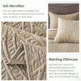 thumbnail image 5 of Davulos Full/Queen Quilt Set Khaki, Ultrasonic Embossed Bedspread Lightweight Microfiber Coverlet Modern Thin Bedding Set for All Season (1 Quilt and 2 Pillow Shams), 5 of 8