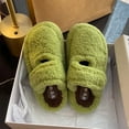 thumbnail image 6 of Heisall Women's Sweet & Cool Letter Fuzzy Lined Platform Slippers with Thick Sole, Closed Back House Shoes for Indoor/Outdoor, Multi-Color Cozy Furry Half-Slippers for Fall and Winter, 6 of 9