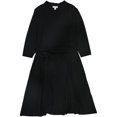 thumbnail image 1 of Charter Club Womens Knit 3/4-Sleeve Midi Dress black 2X, 1 of 1