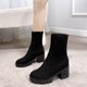 thumbnail image 4 of NECHOLOGY Botas Mujer Adulto Femenino Zapatos Botines mujer Botas minimalistas para mujer Botines Botas Zapatos individuales para damas Zapatos casuales (Black, 7.5), 4 of 5