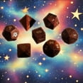 thumbnail image 2 of Goldstone Dice Set  Hand-Carved Gemstone Dice D4 D6 D8 D10 D12 D20 Percentile or 7PCS Polyhedral Set for DnD & Tabletop RPG, 2 of 4