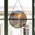 thumbnail image 3 of Moutain Landscape Stained Glass Suncatcher Window Hanging, Christmas 2025 Gift, Hanging Window Decor & Christmas Tree Decoration, 3 of 5