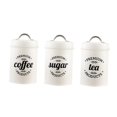thumbnail image 1 of 1200ml Sugar Set Storage Jars Bottles Container Tins - White, 1 of 9