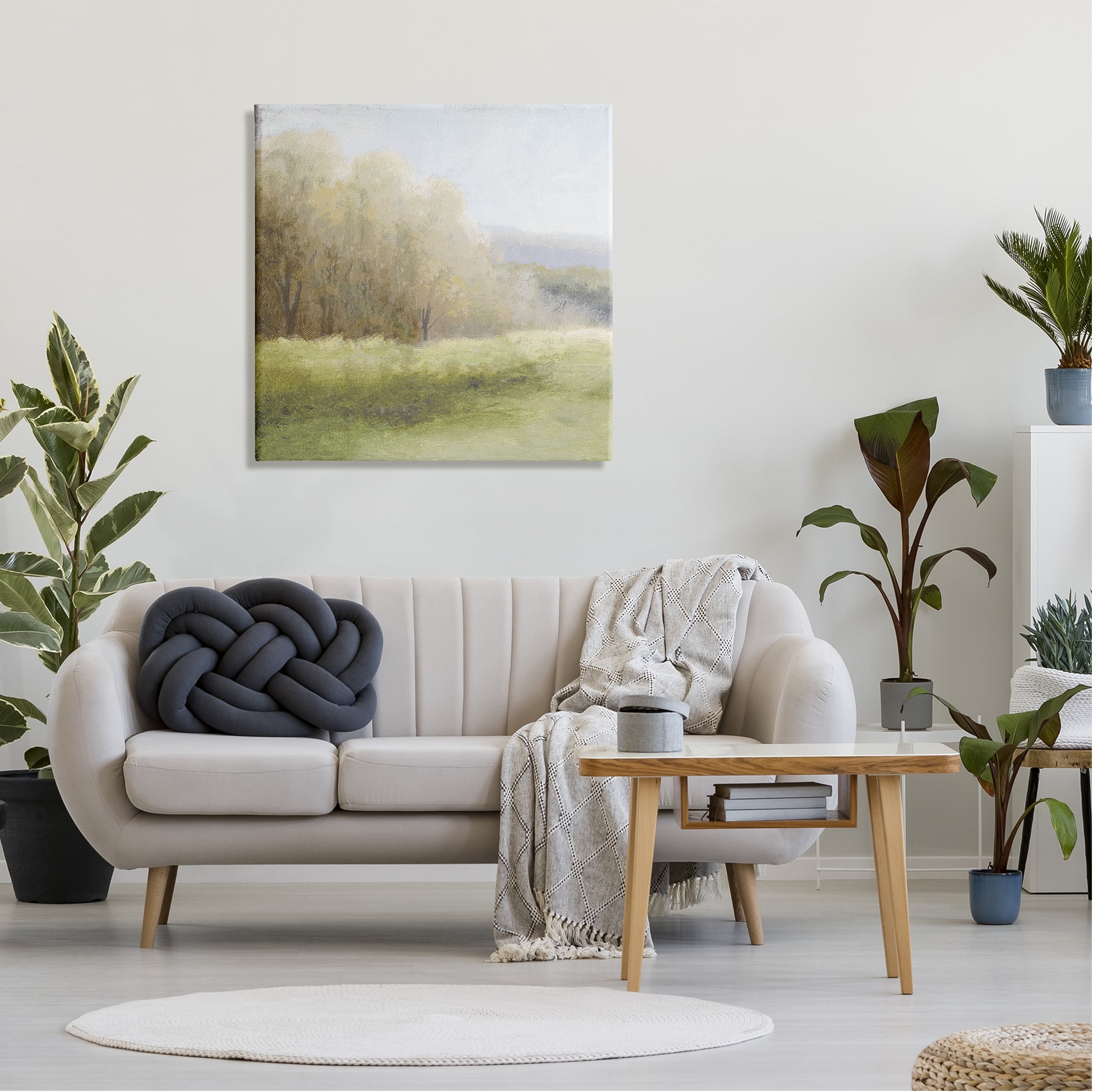Stupell Industries Subtle Country Landscape Landscape Painting Gallery Wrapped Canvas Art Print Wall Art, 30 x 30