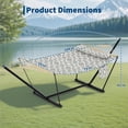 thumbnail image 2 of Hamac Double avec Support - Conception Portable Robuste pour 2 Personnes avec Support en Acier Ajustable, Max 450 Lb, Idéal pour Terrasse Extérieure, Jardin, Plage et Cour Arrière, 2 of 9