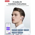 thumbnail image 3 of Clip-on Earbuds, Miniso MS199 AI Real-Time Translation Wireless, Open Ear Bluetooth 5.4, 130+ Languages, IPX5 Waterproof for Travel/Gym,With LED Touch Screen,Type-C Fast Charge, Gunmetal, 3 of 11