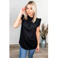 thumbnail image 4 of Women's Black Flounced Tank Top, 4 of 15