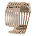 thumbnail image 3 of Blekon Collections Ladies Fashion Watch - Rectangular Analog Quartz Sturdy Stylish Wrist Watch Semi Cuff Bangle Watch, 3 of 5