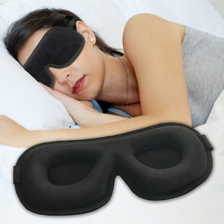 Satin Blindfold Comfortable Eye Mask Band Blinder for Home Travel Costume  Props (Black)