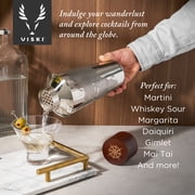 Viski Globe Stainless Steel Cocktail Shaker for Party, Home Bar Gifts, 32oz