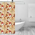 thumbnail image 2 of Shower Curtain, Guinea Pigs And Mushrooms Waterproof Fabric Plastic Shower Curtain, Drying Fast Bathroom Curtain with 9 Buttonholes, Ruffle Shower Curtain 60x72in, 2 of 8