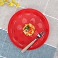thumbnail image 2 of Mainstays 10.5 Inch Round Plastic Etched Strawberry Plate, Red, 2 of 6