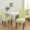 thumbnail image 2 of Dining Room Chair Covers Set of 4 with Lemons Floral Pattern Bright Yellow Washable Stretch Slipcovers Removable Protector for Kitchen Home Party, 2 of 7